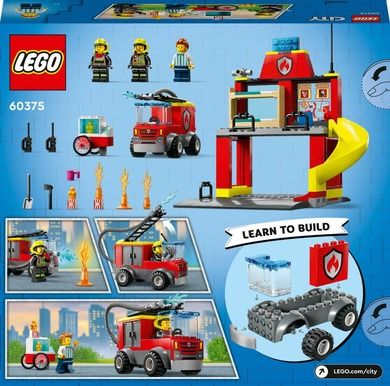 LEGO City, Remiza strażacka i wóz strażacki, 60375