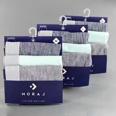 Majtki bokserki męskie, mix, zestaw, 3 szt., Moraj