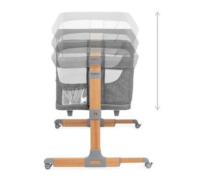 MoMi, Smart Bed, łóżeczko dostawne, 4w1, szare