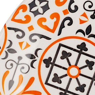 Nava, talerz porcelanowy deserowy, maiolica orange, 20 cm