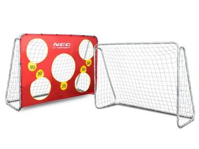 Neo-Sport, bramka piłkarska ogrodowa z matą, 215-153 cm