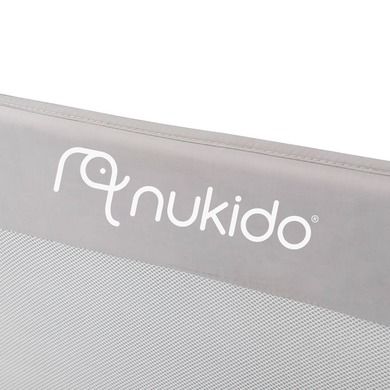 Nukido, osłona zabezpieczająca na łóżko, szara, 150-66-35 cm