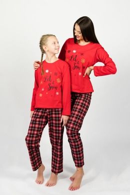 Piżama damska, czerwona, Let it snow, Hoop