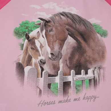 Piżama dziewczęca, różowa, konie, Tup Tup