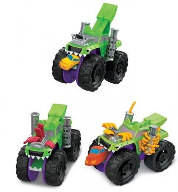 Play-Doh Wheels, Monster Truck, 4 tuby i akcesoria