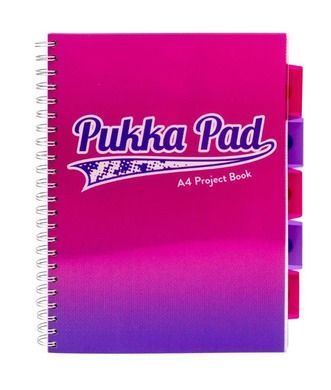 Pukka Pad, kołozeszyt, A4, Fusion Project Book, różowy