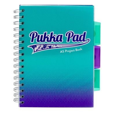 Pukka Pad, kołozeszyt, A5, Fusion Project Book, turkusowy