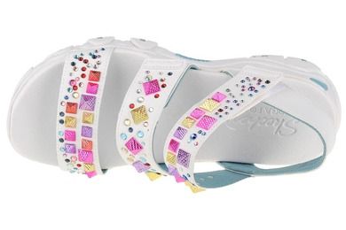 Sandały damskie, białe, Skechers D'Lites 2.0-Studded Wayz