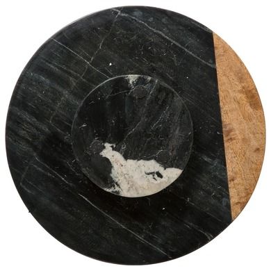 Secret de Gourmet, taca obrotowa, Geom Hygge, Ø 30 cm, marmur, czarna