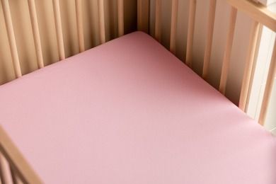 Sensillo, Deluxe, prześcieradło jersey z gumką, różowe, 120-60 cm
