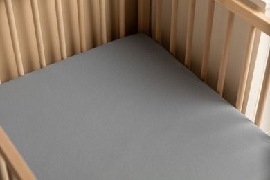 Sensillo, Deluxe, prześcieradło jersey z gumką, szare, 120-60 cm