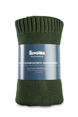 Sensillo, koc bambusowo-bawełniany, butelkowy, 80-100 cm