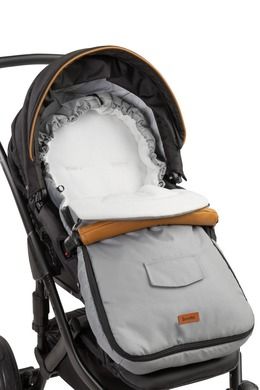 Sensillo, śpiworek do wózka, polarowy Light Grey, 95-40 cm