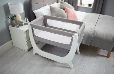 Shnuggle, Air Bedside Crib, łóżeczko dostawne dla niemowlaka, dove