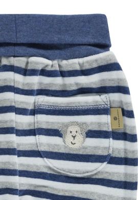 Spodnie chłopięce, niebiesko-szare, paski, Bellybutton