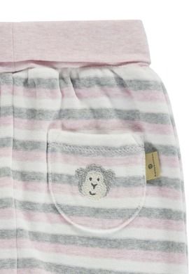 Spodnie dziewczęce, różowo-szare, paski, Bellybutton