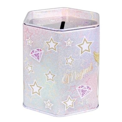Starpak, skarbonka metalowa, sześciokątna, unicorn