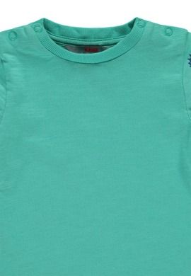T-shirt chłopięcy, turkusowy, Kanz