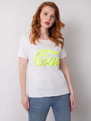 T-shirt damski, biały, H&B