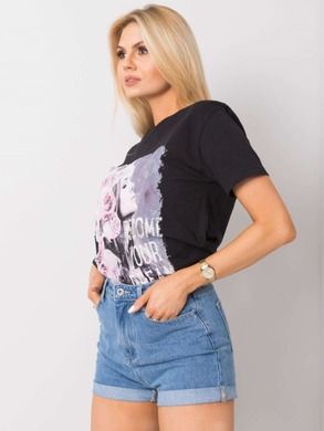 T-shirt damski, czarny, H&B