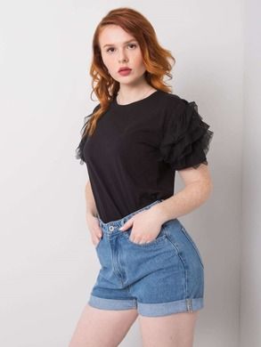 T-shirt damski, czarny, H&B