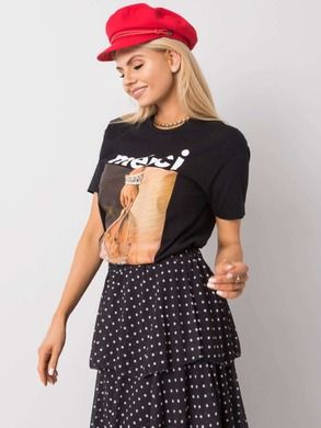 T-shirt damski, czarny, H&B
