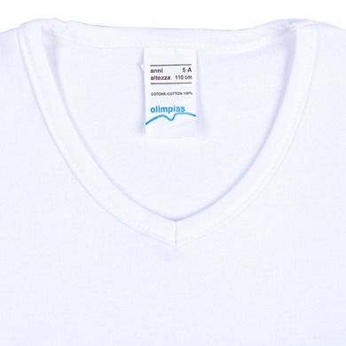 T-shirt dziewczęcy, biały, Olimpias