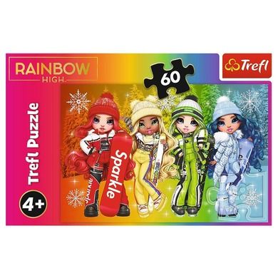 Trefl, Rainbow high, Radosne lalki, puzzle, 60 elementów