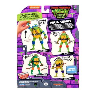 Wojownicze Żółwie Ninja, Zmutowany chaos, Leonardo, Deluxe, figurka z dźwiękiem, 14 cm