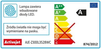 Activejet, taśma LED, AJE-Z300L3528WCI, 5 m, barwa zimna IP65
