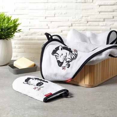 BabyOno, Zebra, bambusowe okrycie kąpielowe, 85-85 cm