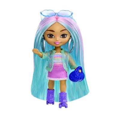 Barbie, Extra Mini Minis, mała lalka, tęczowe włosy