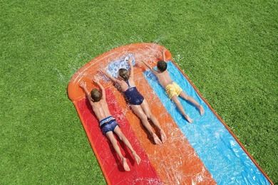 Bestway, H2oGo!, ślizgawka potrójna, tsunami z rampą, 4.88 m