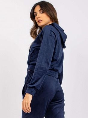 Bluza damska z kapturem, rozpinana, granatowa, Yups