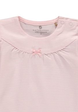 Bluzka dziewczęca z długim rękawem, bawełna organiczna, różowa, Bellybutton