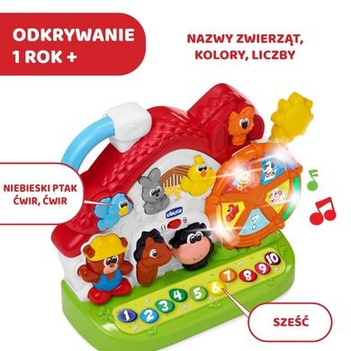 Chicco, Mówiąca farma, zabawka edukacyjna, dwujęzyczna