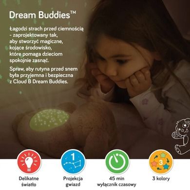 Cloud B, Dream Buddies, Jednorożec, lampka nocna z projekcją świetlną