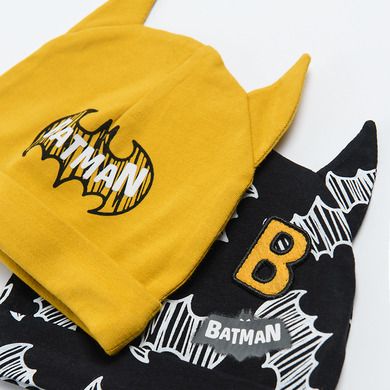 Cool Club, Czapka chłopięca, żółta, czarna, Batman, zestaw, 2 szt.