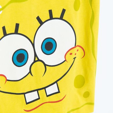 Cool Club, Piżama chłopięca, żółto-niebieska, SpongeBob