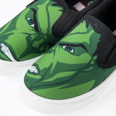 Cool Club, Trampki slip on chłopięce, czarne, Hulk, The Avengers