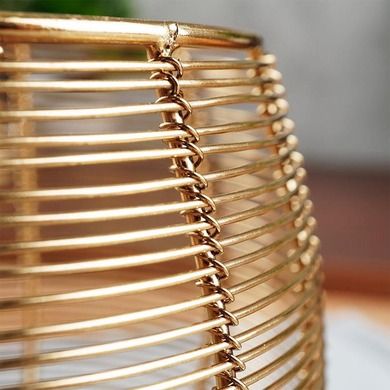 Home Styling Collection, świecznik na świeczkę tealight, metalowy złoty, 13-12 cm