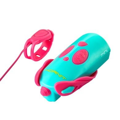 Hornit, Mini, lampka z klaksonem, 25 dźwięków, pink & turquoise