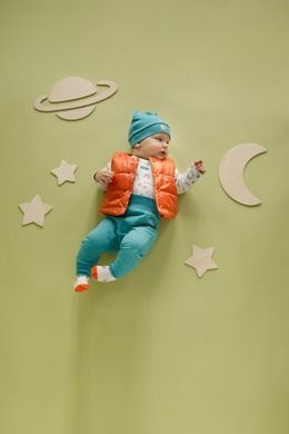 Legginsy chłopięce, turkusowe, Orange Flip, Pinokio