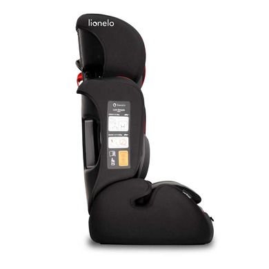 Lionelo, Levi Simple, fotelik samochodowy, Sporty Black, 9-36 kg