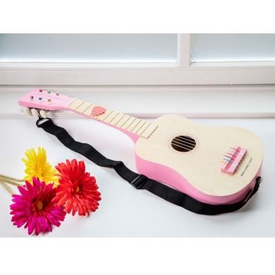 New Classic Toys, gitara de luxe, naturalna/różowa