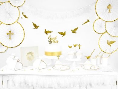 PartyDeco, ozdobne pudełeczka, skrzydła, białe, 10 szt.
