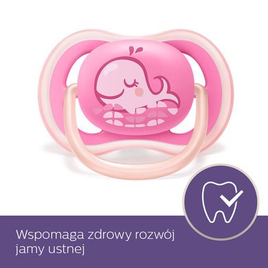 Philips Avent, Ultra Air, girl, smoczek uspokajający, 6-18m, 2 szt.