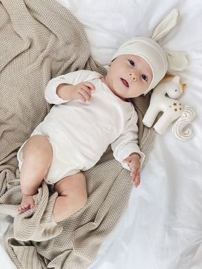Piapimo, HandyBlanky, kocyk bambusowy, piaskowy, 80-100 cm