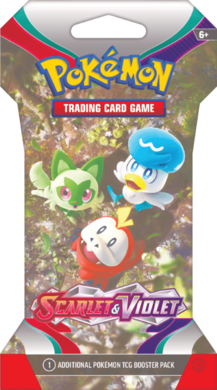 Pokemon TCG: Scarlet and Violet Sleeved Booster, gra karciana, 10 kart