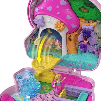 Polly Pocket, Las jednorożców, kompaktowy zestaw do zabawy z laleczkami i akcesoriami